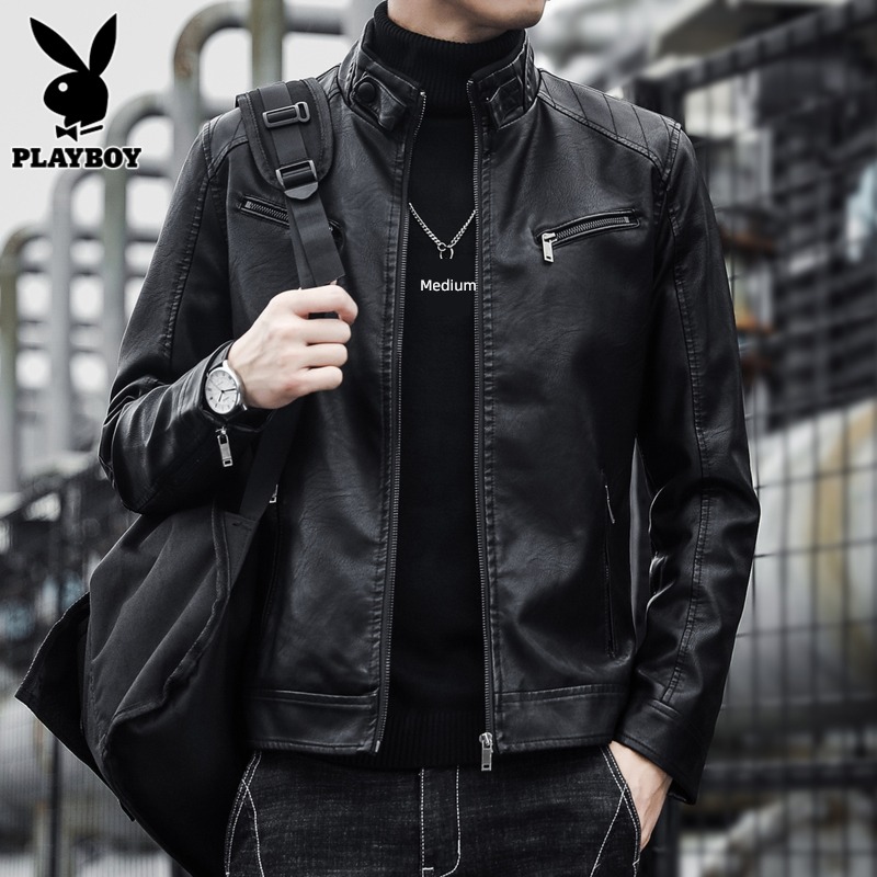 dandy Chaopai handsome leisure time Spring and Autumn leather clothing