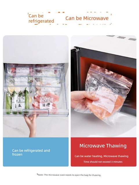 Food fresh-keeping bag sealed bag household self-sealed plastic refrigerator storage freezer separate bag thickened with sealed bag
