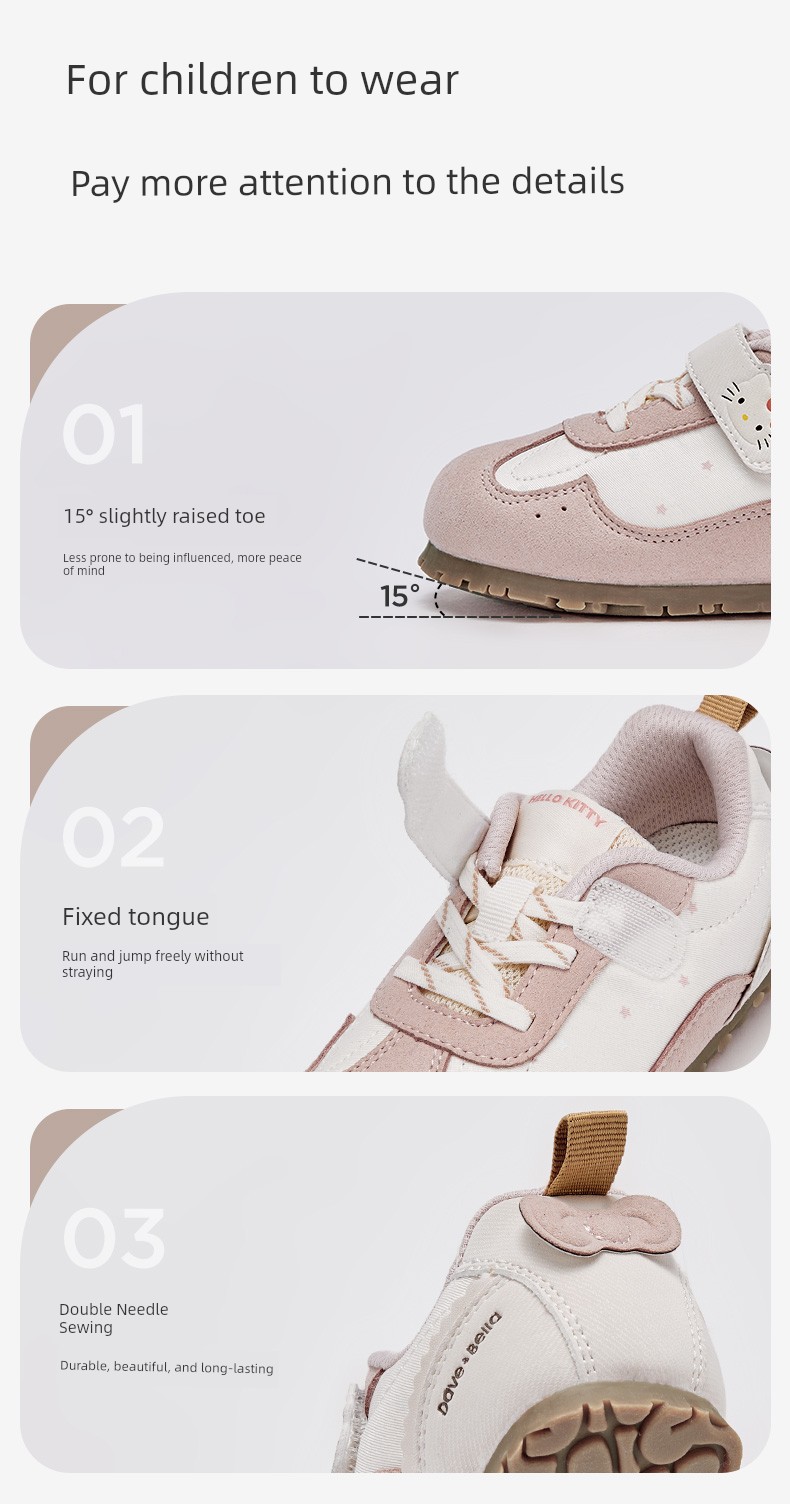 Hellokitty Collaboration with David Bella Children's Shoes Sneakers German Training Shoes 2026 New Autumn Shoes for Girls — 11