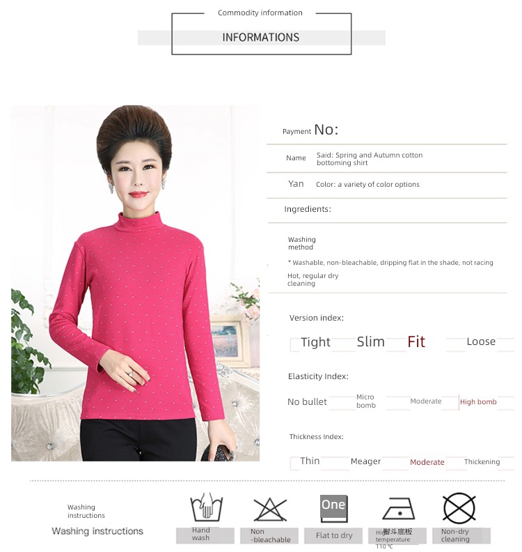 ma'am Cotton printing jacket Long sleeve Undershirt T-shirt
