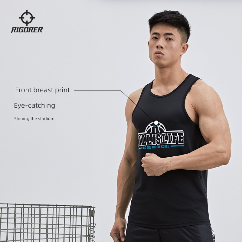 Quasi person Basketball train muscle Round neck motion vest