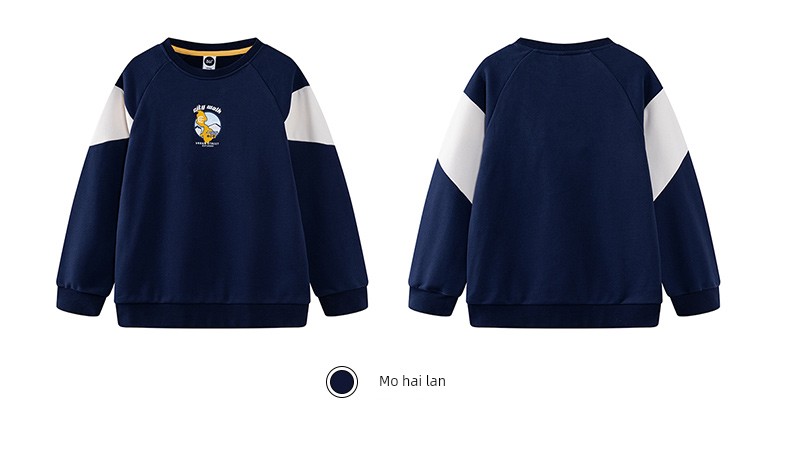 361 ° Children's Clothing for Boys and Girls, Pullover Sweatshirt, Round Neck, Autumn and Winter 2026 New Autumn Style, Fleece-Lined Long-Sleeved Sports — 78