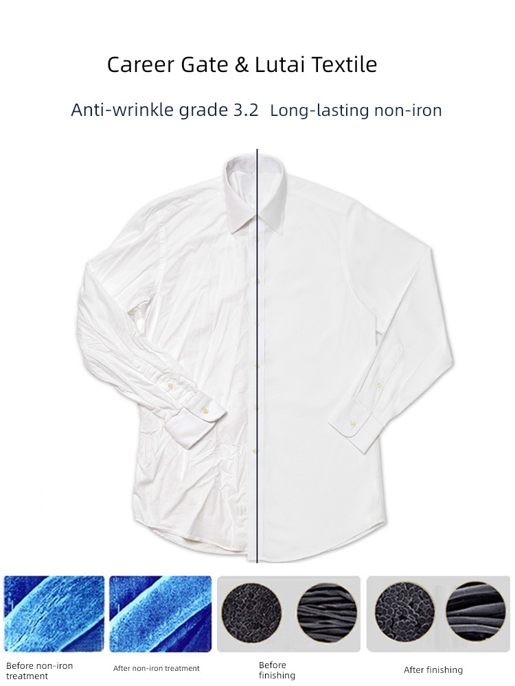 Long sleeve business affairs Inner lap occupation formal wear man shirt
