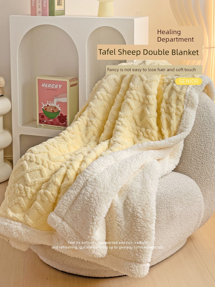 Berber Fleece Blanket Winter Thickened Milk Fiber Coral Fleece Winter Blanket Bed Cover Blanket Office Nap Blanket