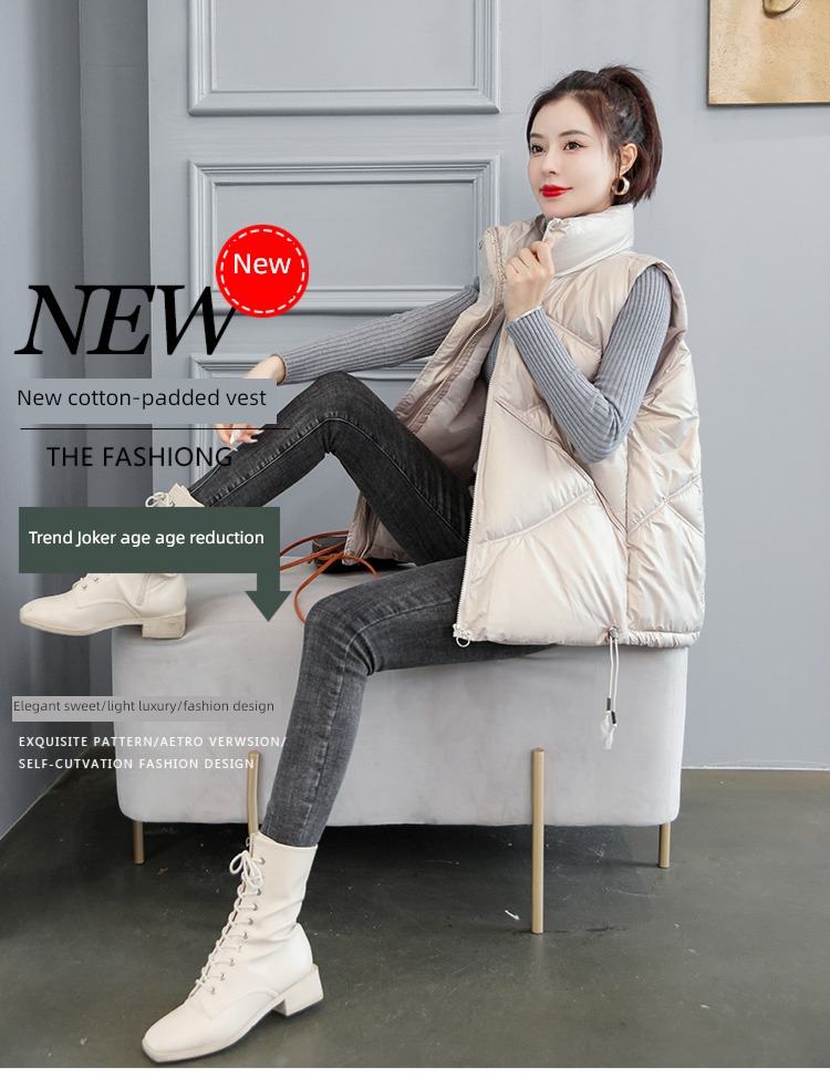 Autumn and winter easy ma'am Wear out waistcoat vest cotton-padded jacket