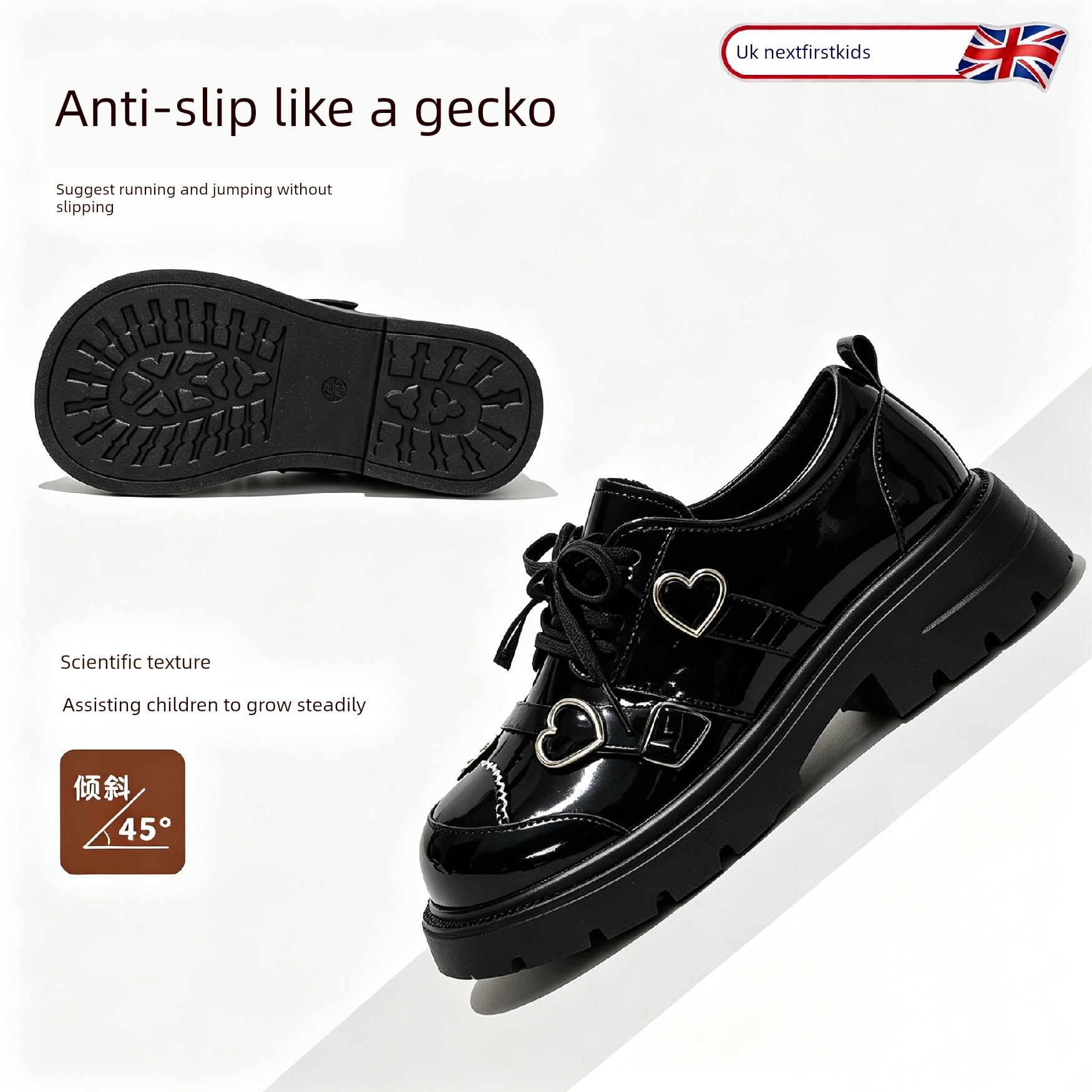 British Girls' Princess Leather Shoes 2026 New Autumn Soft-Soled Children's Black Shoes Girls' Single Shoes to Match with Skirts — 2