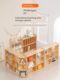 Kindergarten solid wood toy cabinet children's storage shelf log school bag cabinet shoe cabinet bookcase area corner cabinet combination