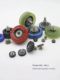 Glue-covered bearing polyurethane PU roller with shaft screw bearing pulley rubber guide wheel UMBH10 12 13 16 20
