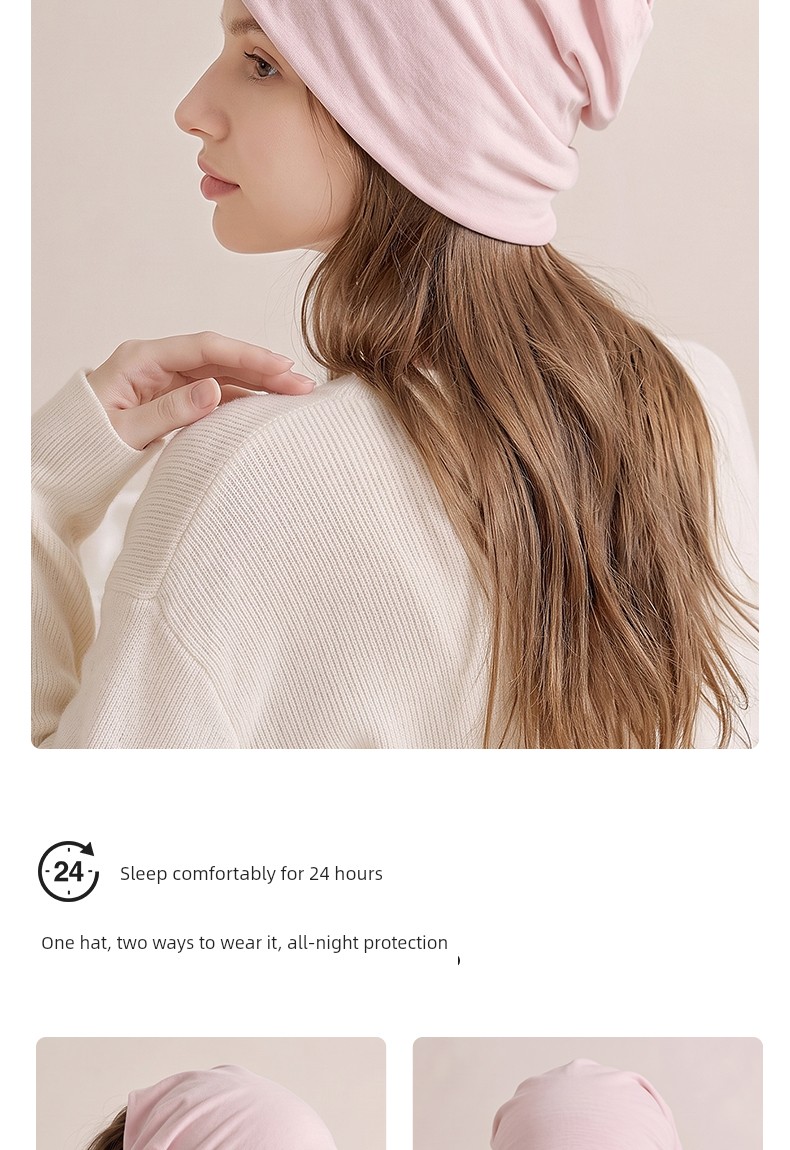 Postpartum Hat for Autumn, Suitable for Tying Hair, Specially Designed for Large Head Sizes, Breathable, Can Be Worn While Sleeping, Forehead Protection — 5