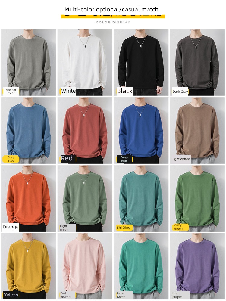 NGGGN man Autumn and winter Solid color Sweater Long sleeve T-shirt