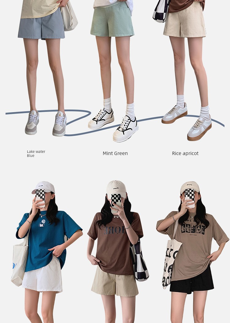 Summer Outwear Thin Pure Cotton Shorts for Pregnant Women — 4