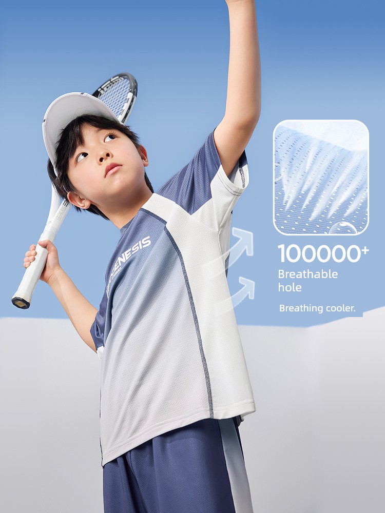 Zuoxi Kidsren's Clothing Boys' Suit Summer Quick-Drying Sports Short-Sleeved 2026 New Kidsren's Basketball Uniform Two-Piece Summer Suit — 2