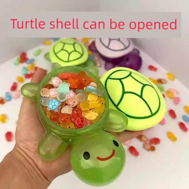 Open cover 17cm giant luminous turtle pairs and luminous toy storage box small turtle doll gift