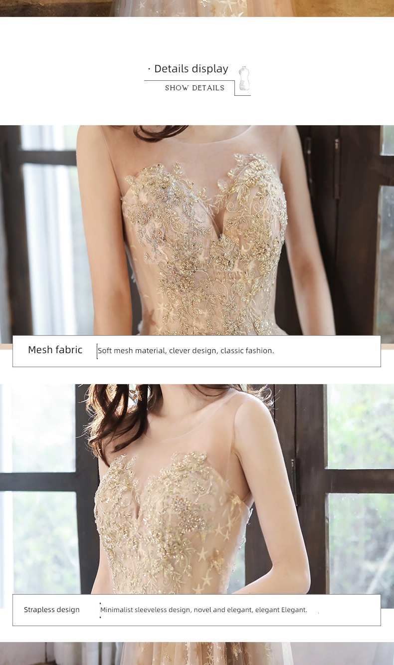 Celebrity host show birthday banquet Evening dress