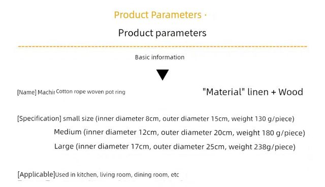 Linen heat insulation pad Hand-woven hemp rope pot pad pot pad casserole pad hot plate pad place pad anti-slip heat insulation pad