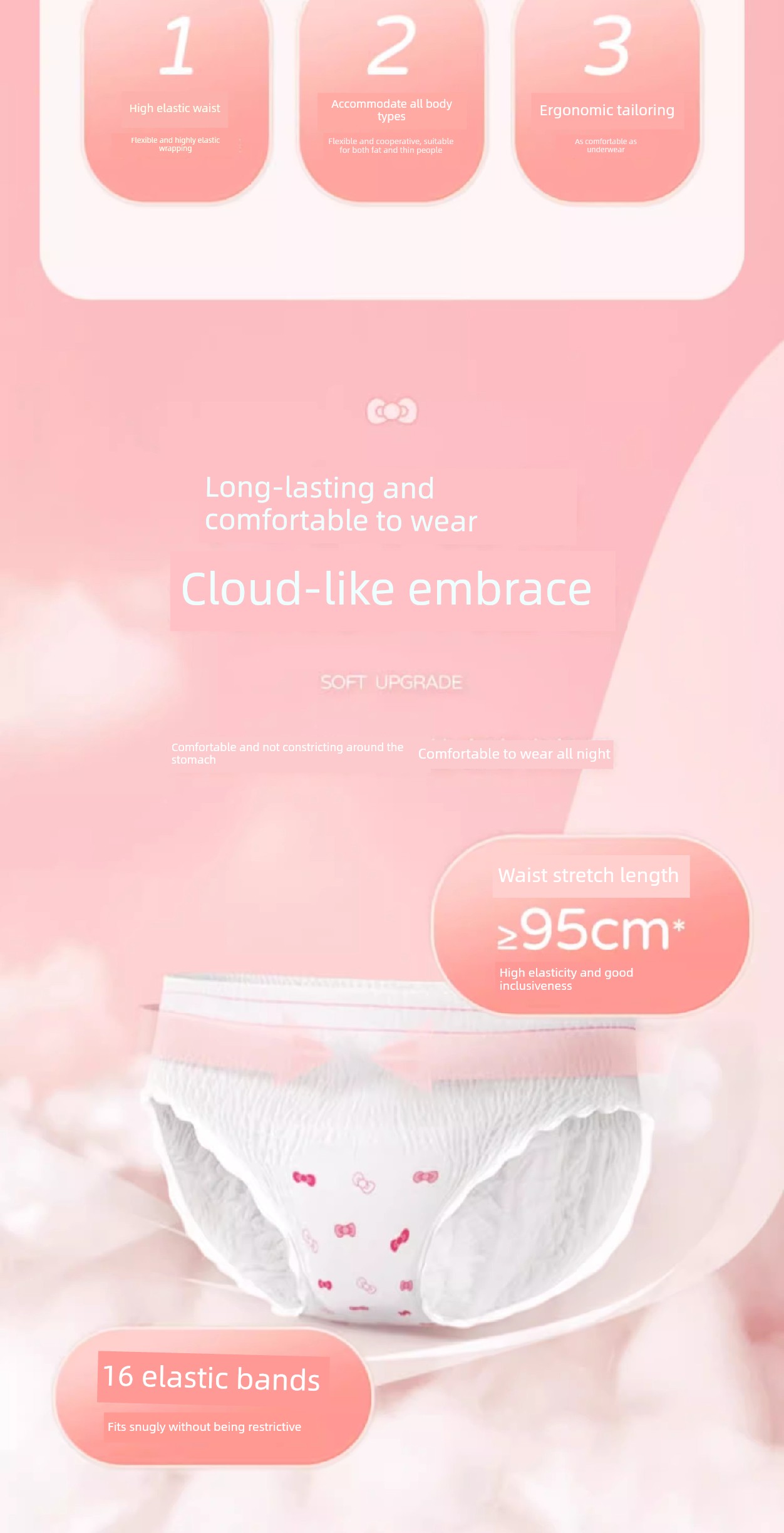 Large Pack of Women's Sleep Pants, Menstrual Protection Pants, Anti-Leakage Sanitary Napkins, Safe Night Pants, Maternity Pull-Up Pants — 7