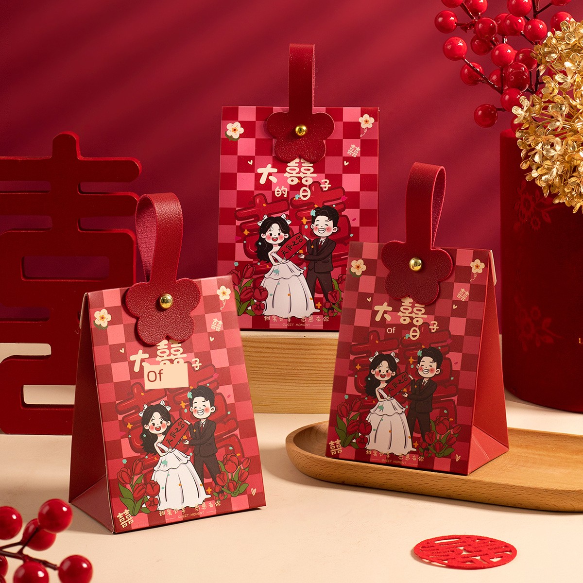 Wedding Candy Box 2026 New Model Wedding Candy Box Wedding Candy Box with Handle Engagement Candy Packaging Bag Empty Box
