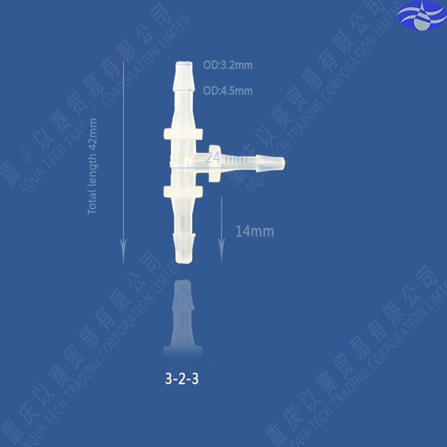 Plastic diameter tee plastic tee joint hose pagoda joint diameter T-shaped tee joint