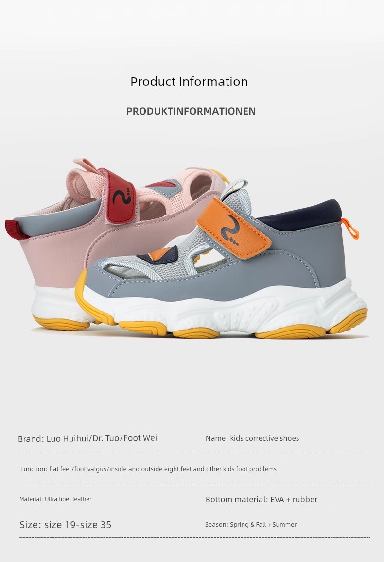 Kids Flat Foot Correction Sandals Inner and Outer Eight Characters Correction Coolname Sneaker Baby Foot Valgus Tiptoe Arch Supporter — 13