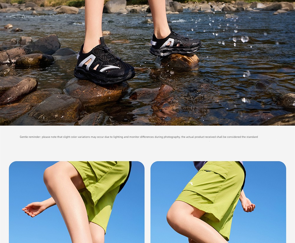 Anta Kidsren's Summer Sandals, Boys' River-Tracing Shoes, Beach Shoes, 2026 Summer New Style, Water-Resistant Outdoor Retro Sports Sandals — 37