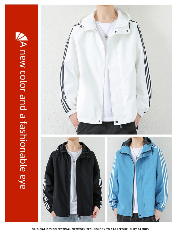 Chaopai Hooded white winter Put on your clothes Jacket loose coat