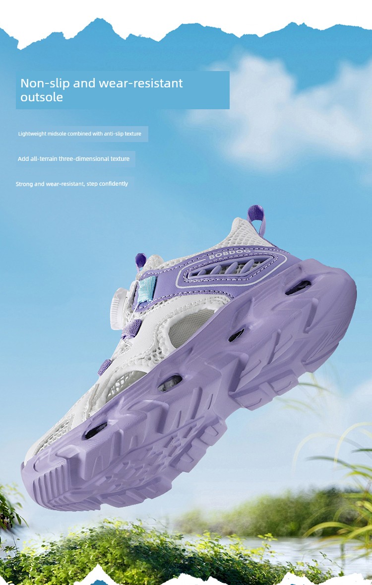 Babudou Kidsren's River-Tracing Shoes, Outdoor Sports Sandals, Girls' Summer New Style Water-Wading Slip-On Beach Shoes — 5