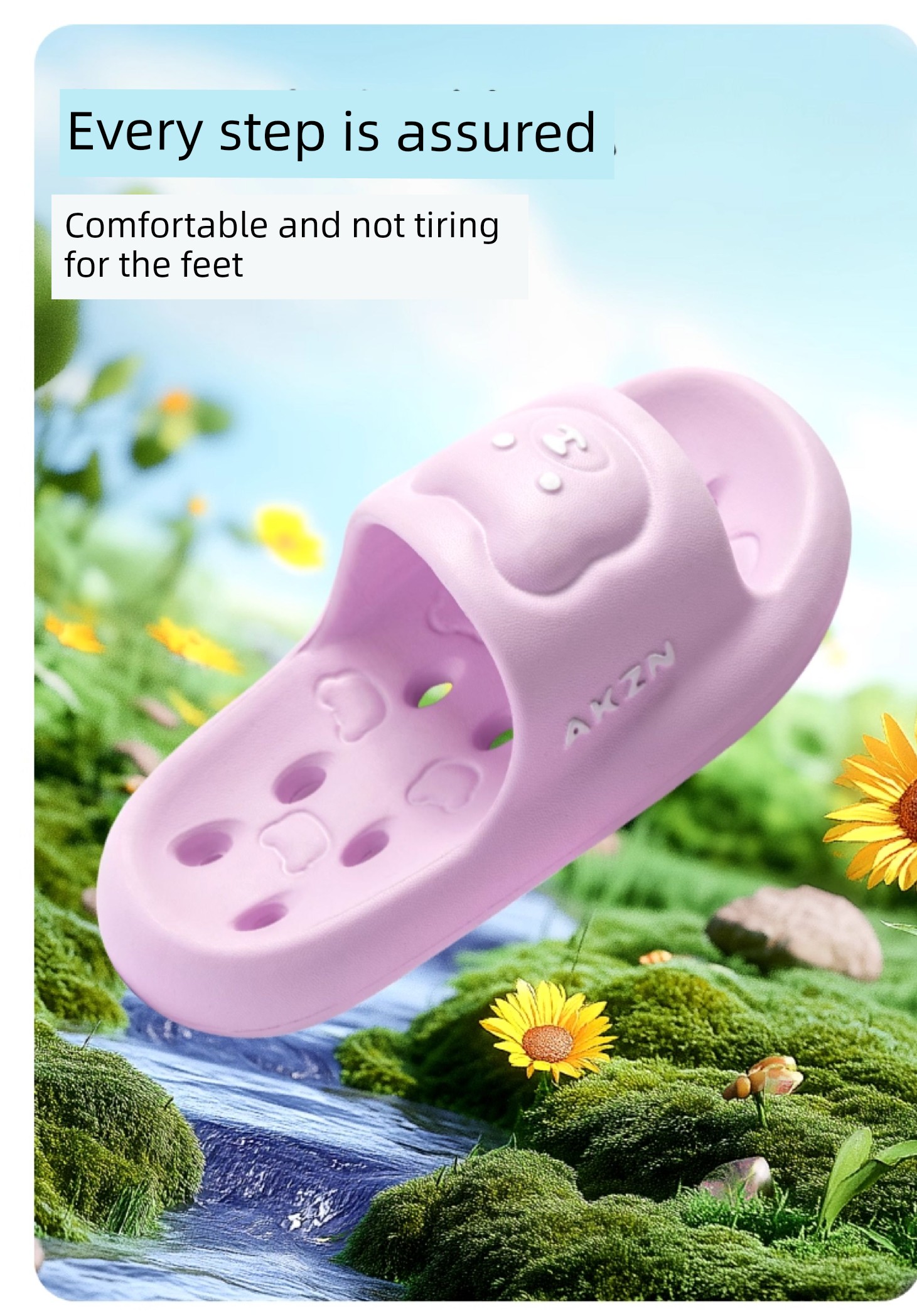 Children's Hollow-Out Water-Draining Slippers, Kids' All-Season Indoor Bathroom Non-Slip Eva Sandals for Boys and Girls — 13