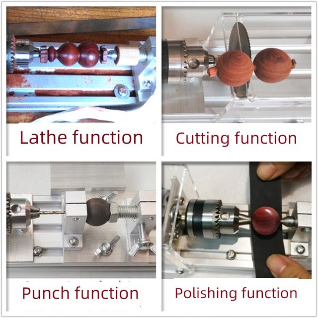 Jiangyun multi-functional miniature lathe grinding and polishing car bead round bead Buddhist bead machine mini machine tool woodworking lathe