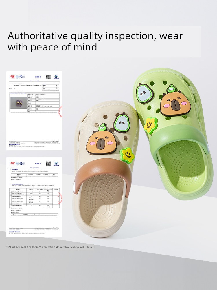 Pig Daddy Capibara Children's Summer Slippers for Boys, Non-Slip Home Sandals for Older Children, Beach Clogs for Girls — 4