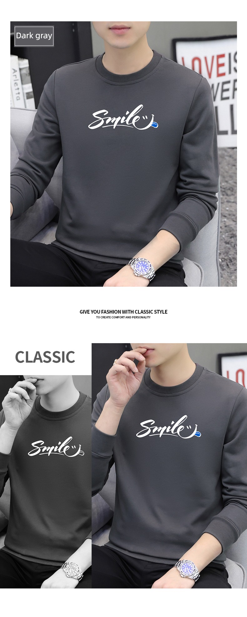 Autumn and winter knitting Undershirt trend No cap Sweater