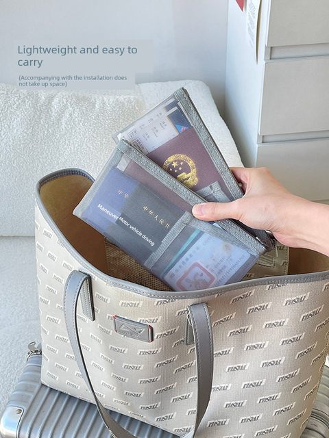 Passport storage bag boarding pass visa change integrated portable bag travel essential card bag certificate protection case