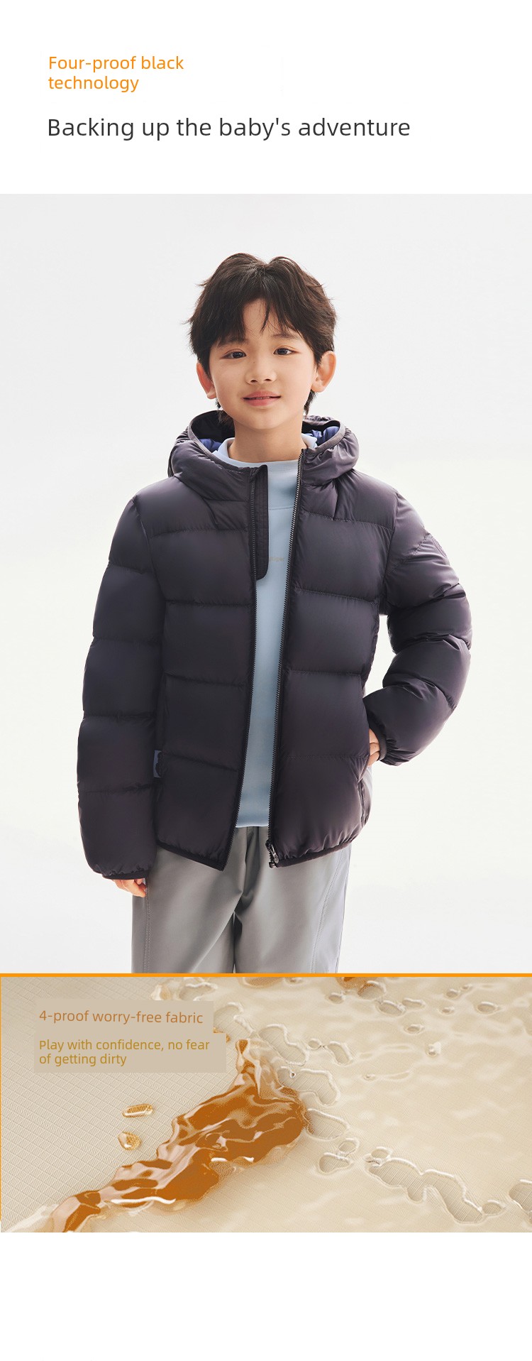 【Energetic Little Puff】Bosideng Children's down Jacket for Boys, Four-Proof down Jacket, New Duck down Coat for Boys — 7