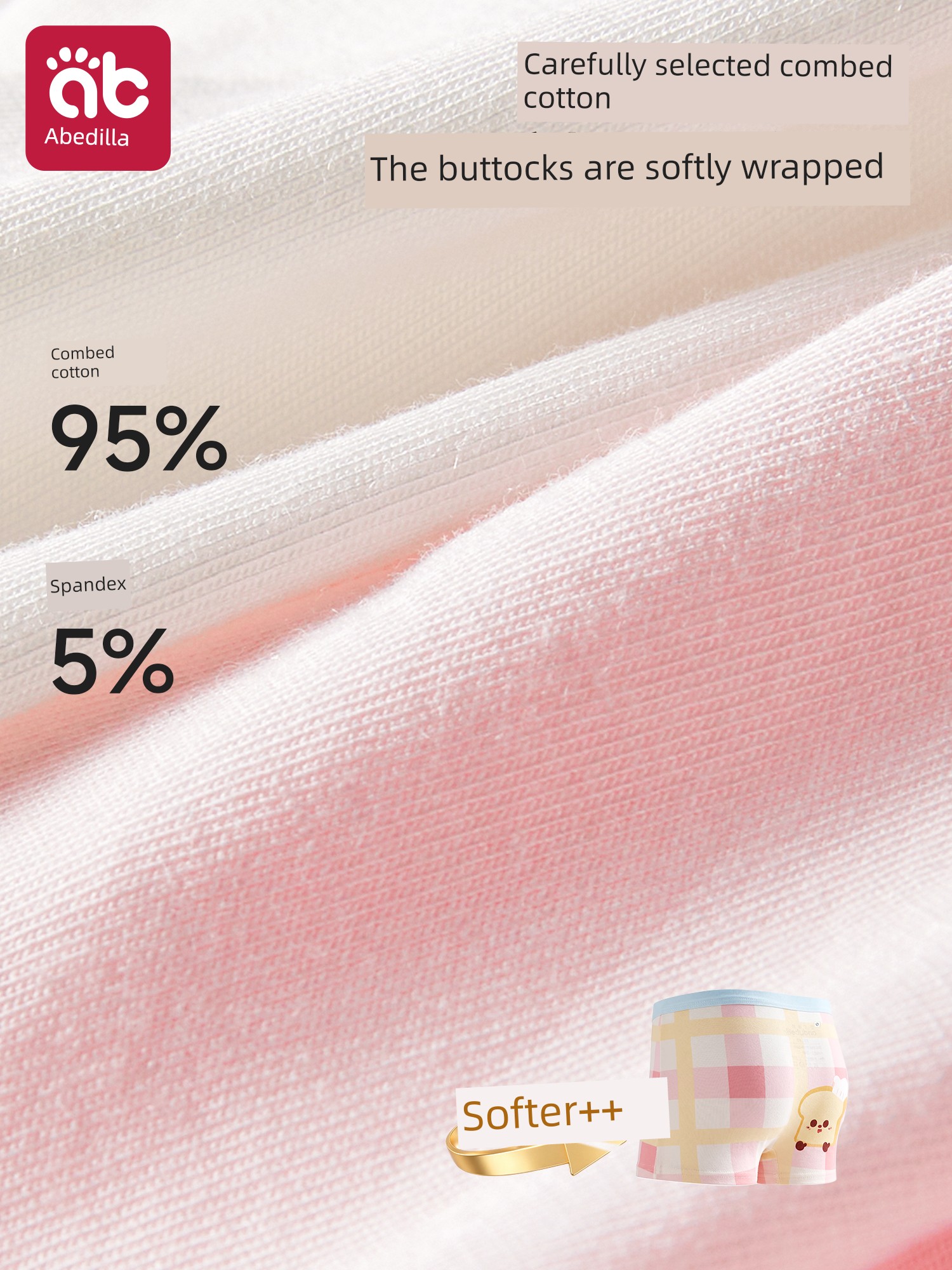 Girls' Underwear, Children's Pure Cotton Type A, Baby Girl's All-Cotton Boxer Shorts, Flat-Angle Baby Girl Shorts for 2-Year-Olds, Non-Binding on the Bottom — 2