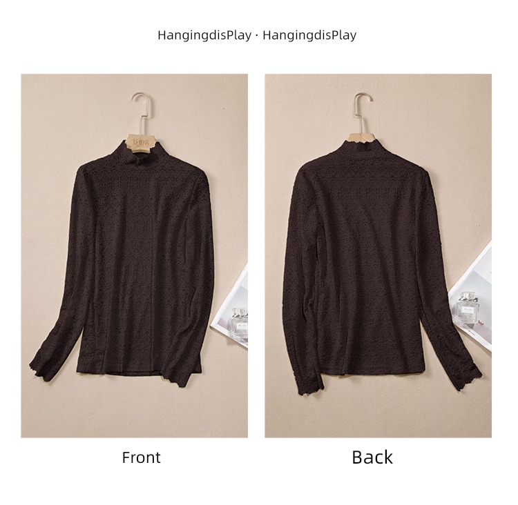 Cypress house fashion grace Half high collar Straight cylinder Lace