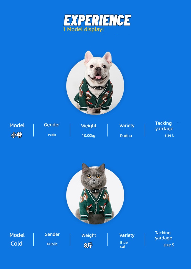 Dog mookipet Pets winter Christmas Fadou