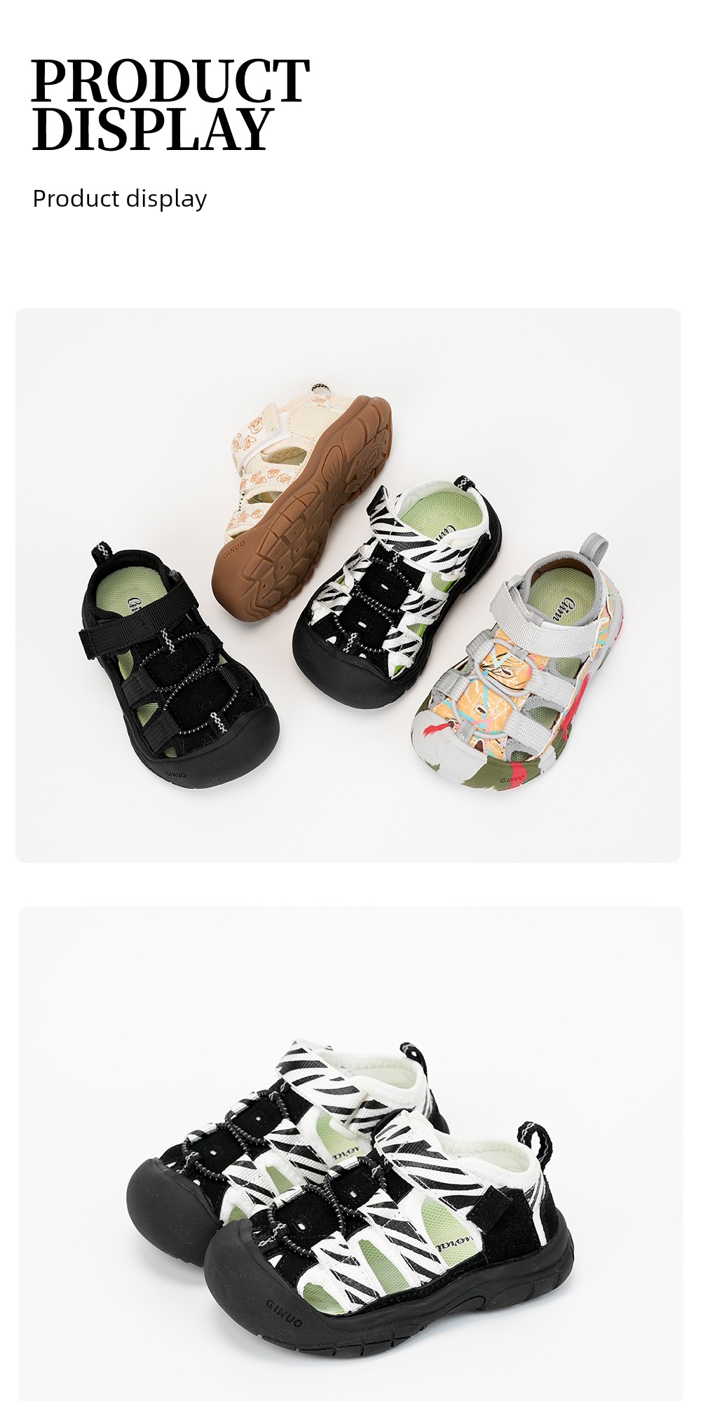 Summer Minority Simple Soft Bottom Closed Toe Zebra Toddler Shoes — 29