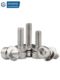 304 stainless steel cylindrical head hexagon three-combination screw knurled cup head bolt with gasket pad screw