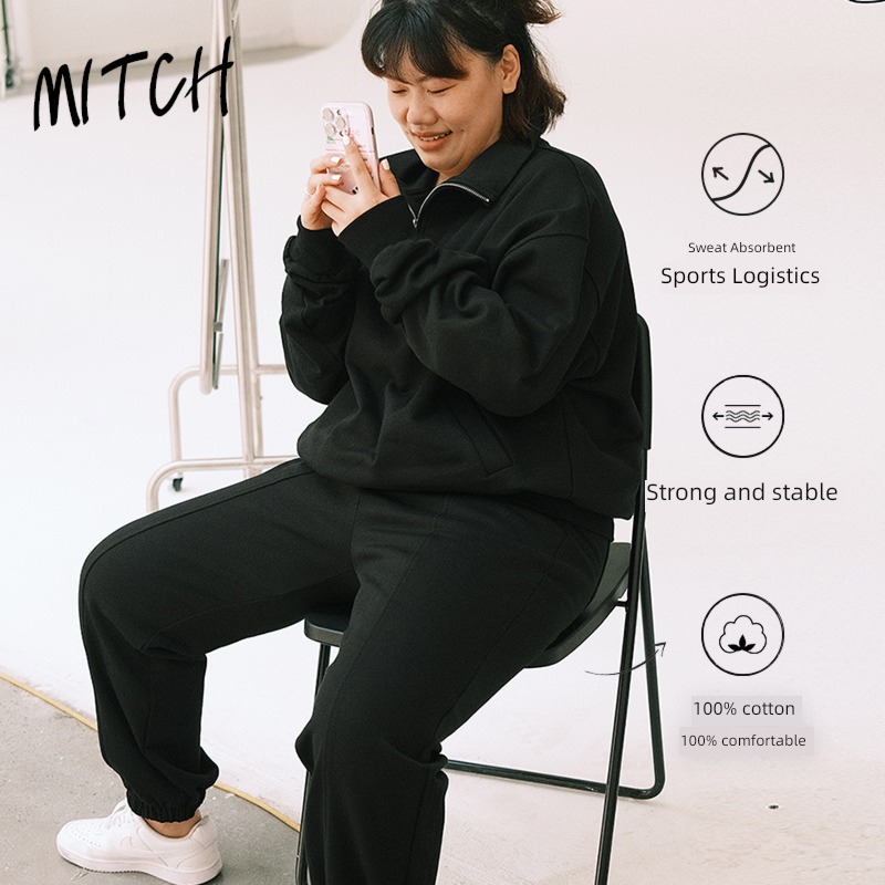 city easy Straight cylinder Tie one's feet jogging motion trousers