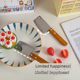 Japanese Ins cute mini kitchen knife disassembled express unboxing knife portable wooden handle fruit bread butter sauce knife