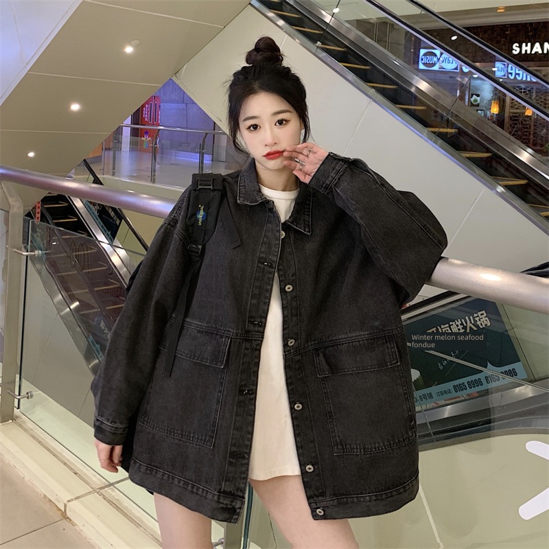 black Versatile easy BF wind Medium and long term chaqueta