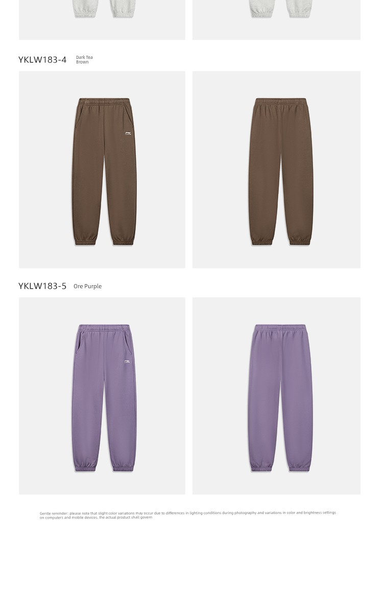 Li Ning plus Velvet Autumn and Winter Type Female Middle School Children's Cotton Trousers — 16