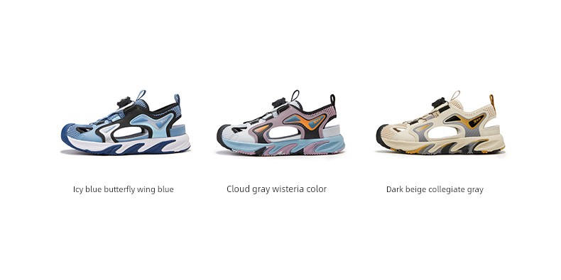 Xtep Children's Shoes, Boys' Sandals, Big Children's Shoes, New Summer Sandals, Rotating Buckle, Hollow Design, Non-Slip, Wear-Resistant Beach Shoes — 9