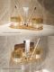 Light luxury glass mouthwash cup household toothbrush cup storage rack couple toothpaste toothbrush cup storage toilet cup set
