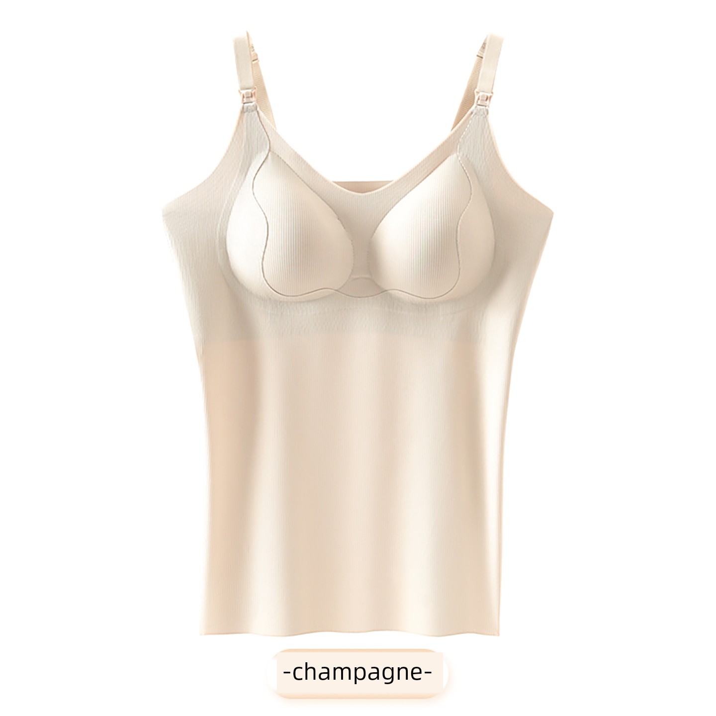 Maternity Nursing Tank Top with Straps, Postpartum Breastfeeding, No Need to Wear Underwear, Anti-Exposure, Thin Autumn Style Bra for Pregnant Women — 5