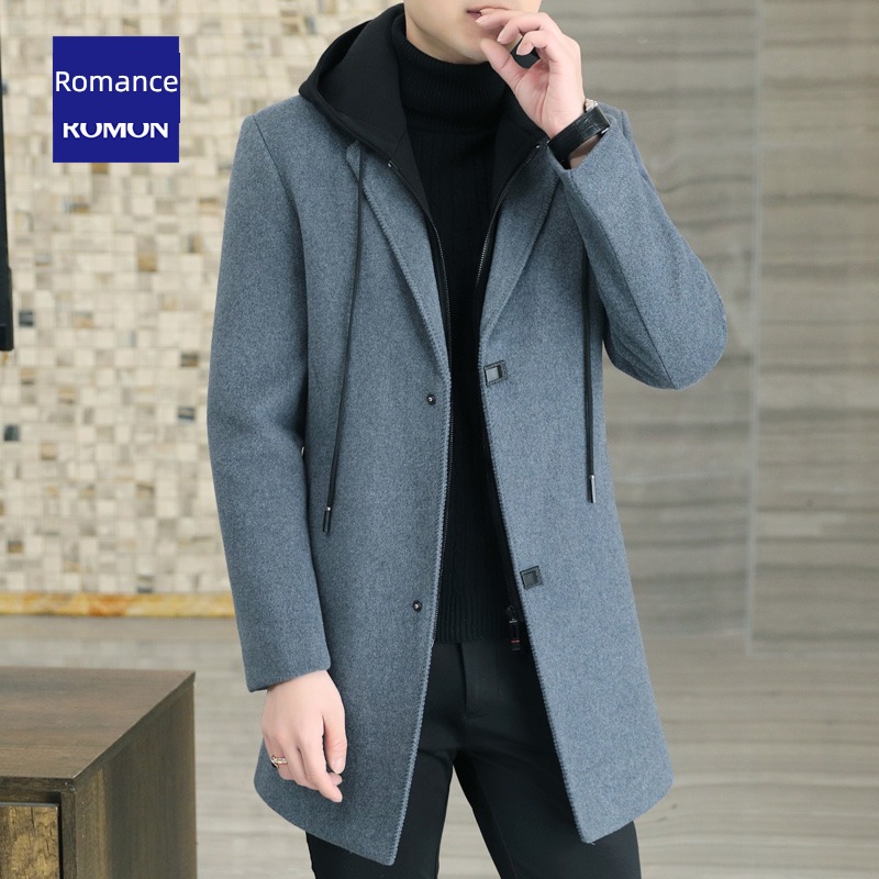 Romon Windbreaker loose coat Autumn and winter Medium and long term Cotton wool