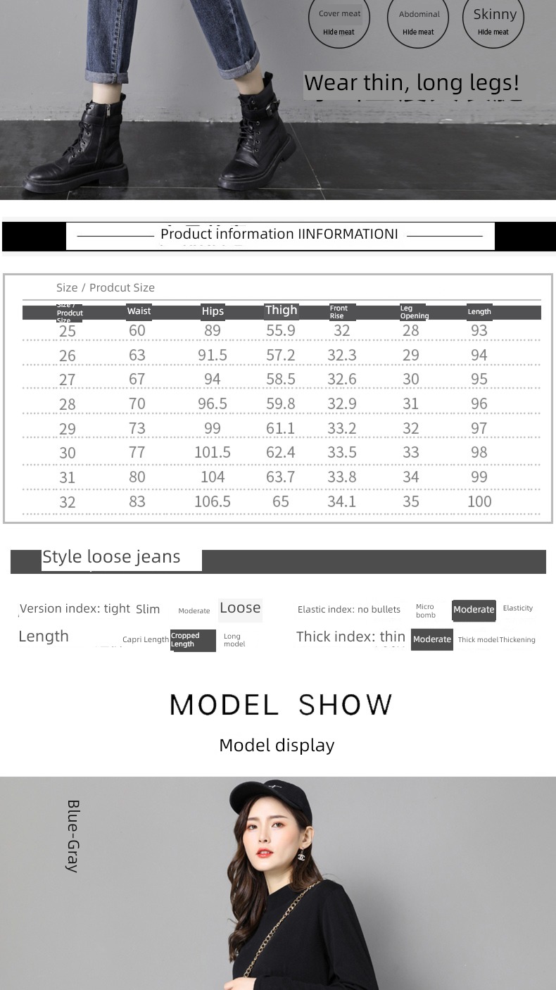 High waist 2022 new pattern Show thin Straight cylinder Jeans
