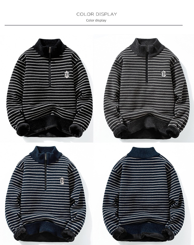 boy 14 year Eldest child Half zipper Sweater sweater