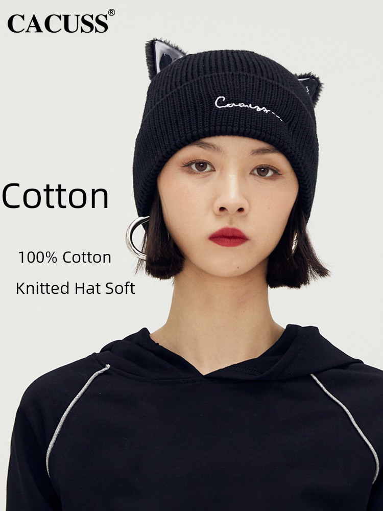 lovely ma'am Autumn and winter keep warm Plush woolen hat