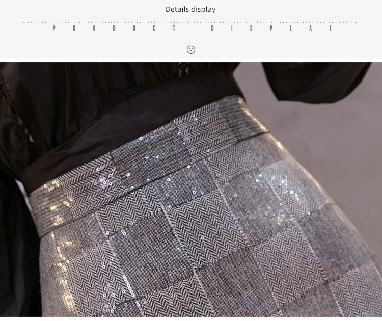 Early autumn High waist Buttocks A word commute Half body skirt