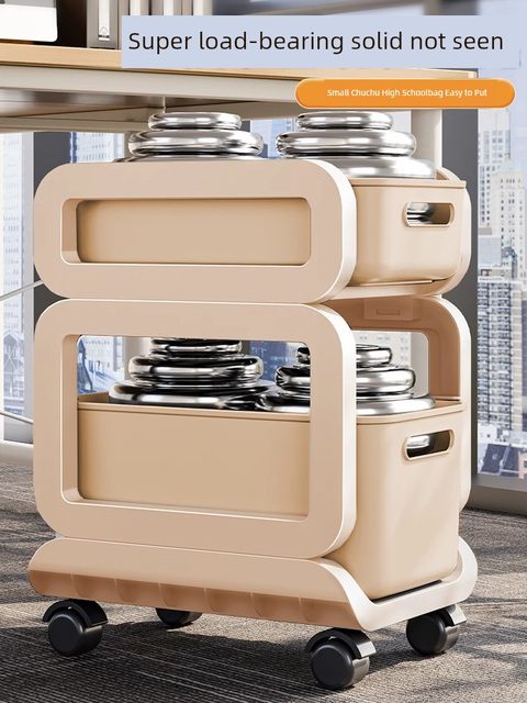 Xingyou schoolbag storage rack for home multi-layer primary school students' book storage rack for movable small cart under the table